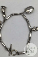 Georg Jensen Sterling Sølv Armlænke No. 43 m Charms