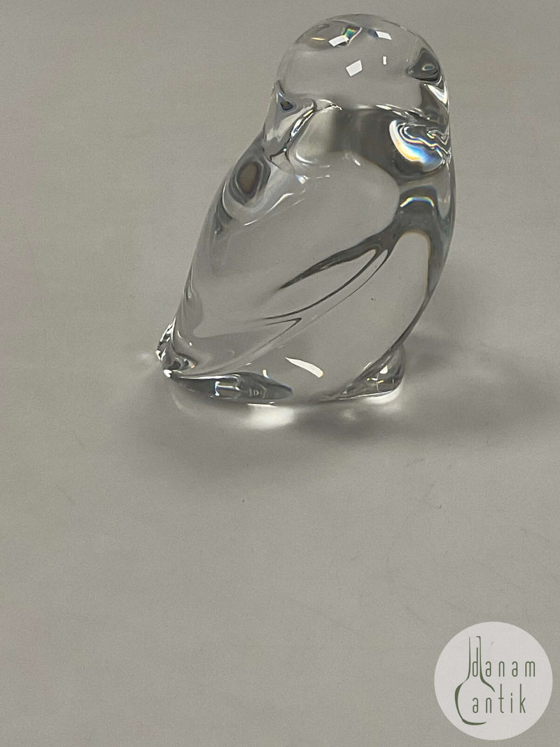 Hadeland Glasværk Norge Glas Figur af Ugle  Måler 8cm / 3.35 inch