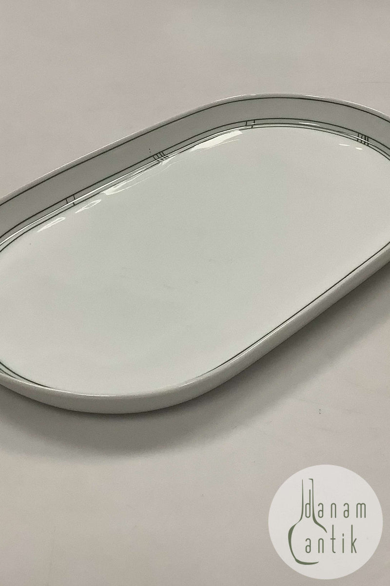 Bing og Grøndahl Delfi Grøn Aflangt fad No 316