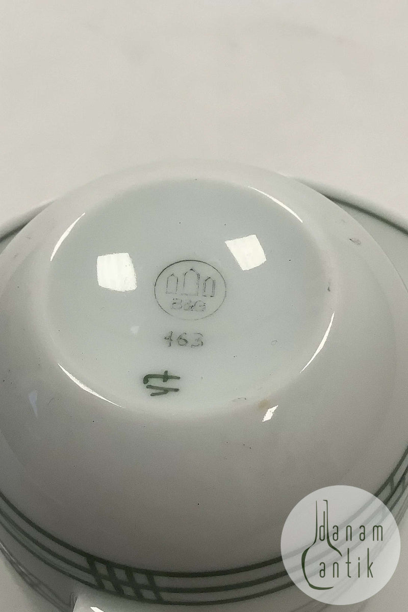 Bing & Grøndahl Delfi Grøn Espresso Kop og Underkop No 463