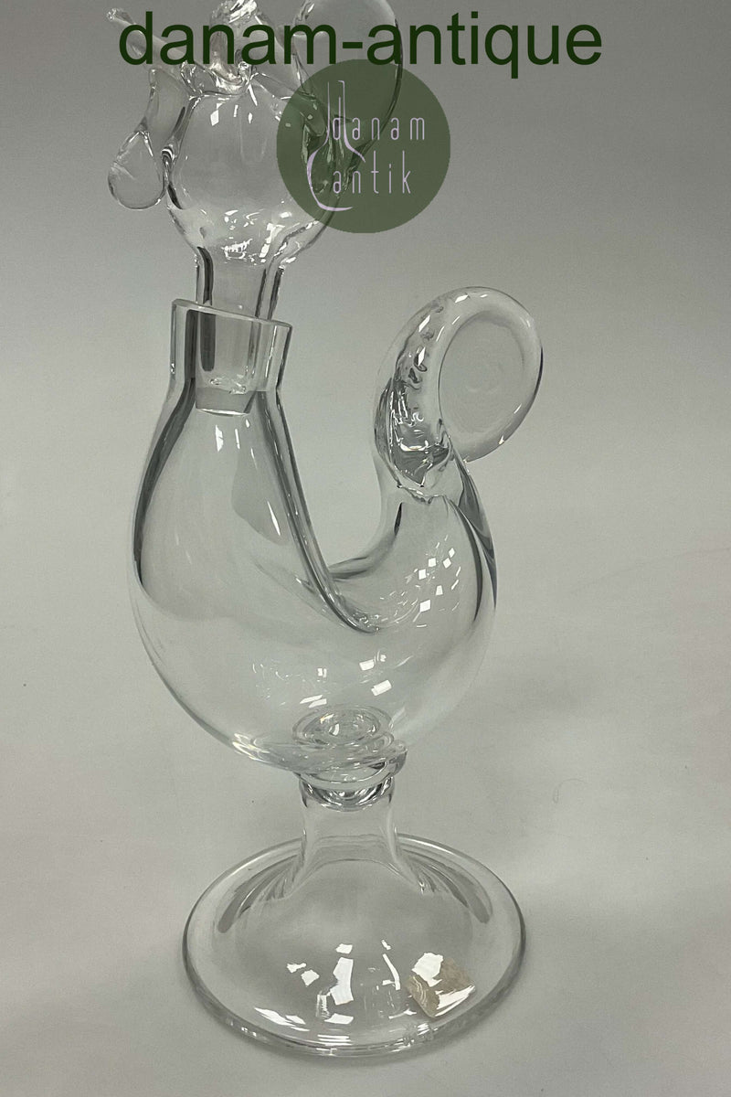 Holmegaard Glas Karaffel formet som Hane