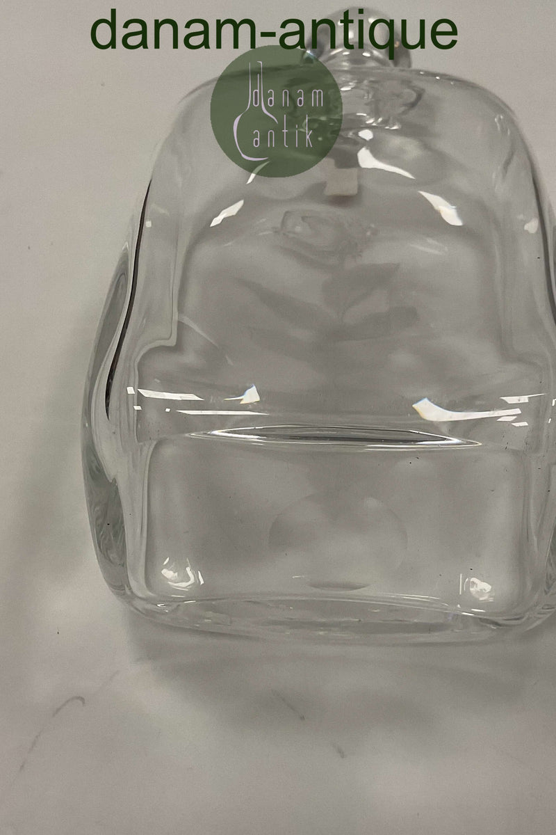 Holmegaard Karaffel i klart glas med gravering af plante