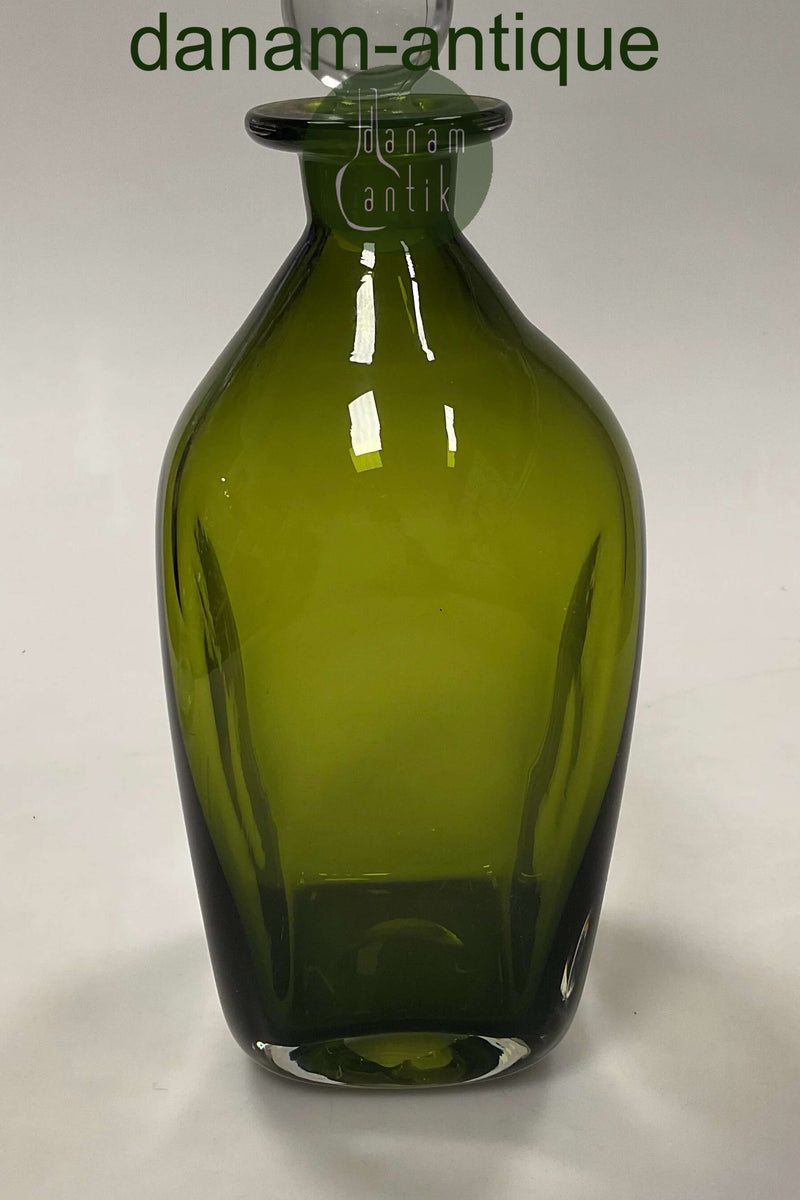 Holmegaard Grøn Glas Karaffel med Låg