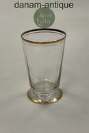 Holmegaard Ida Sodavandsglas / Vandglas med guld på stilk, rand og fod