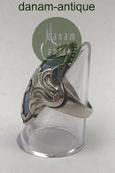 Georg Jensen Sterling Silver Ring No. 18 Chalcedony Moonlight Blossom