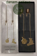 Georg Jensen Christmas Collectibles  Lyseholder - Fuglehus og Skøjte 2011