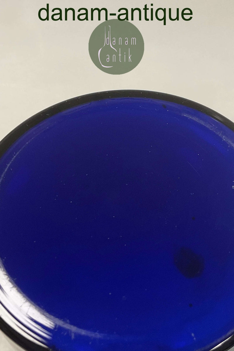 Holmegaard Kunstglas Vase / Flaske af Otto Brauer i blå farve