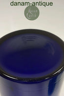 Holmegaard Kunstglas Vase / Flaske af Otto Brauer i blå farve