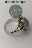 Georg Jensen Sterling Sølv Ring No. 1A Månesten