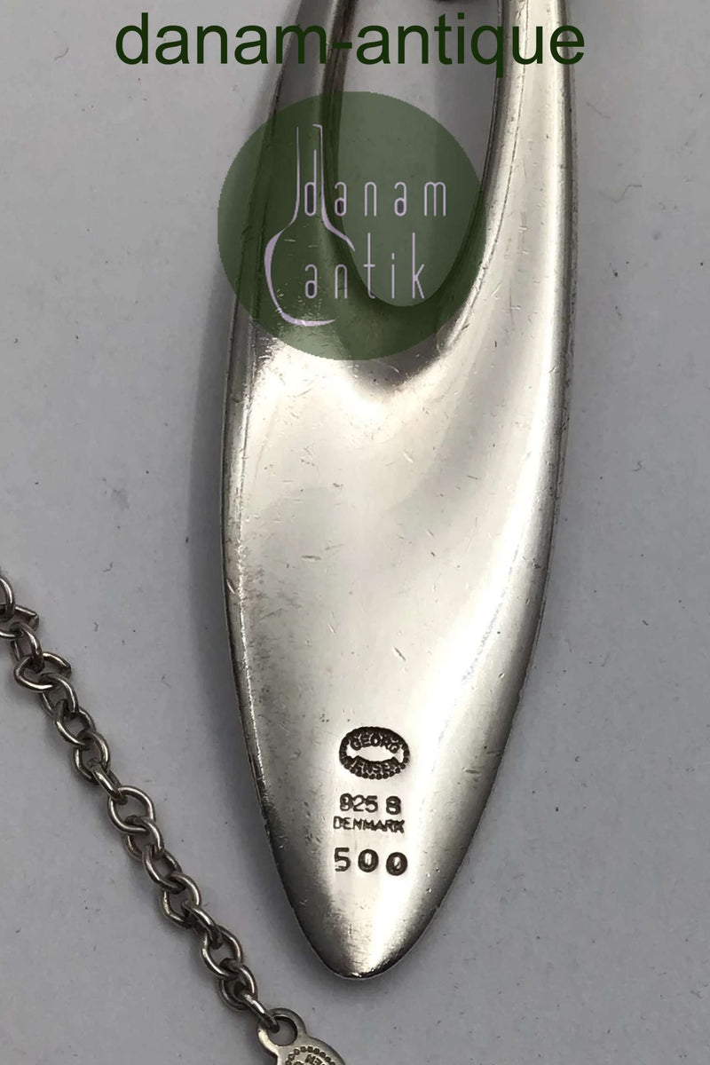 Georg Jensen Sterling Sølv Halskæde med Vedhæng No. 500 Zephyr