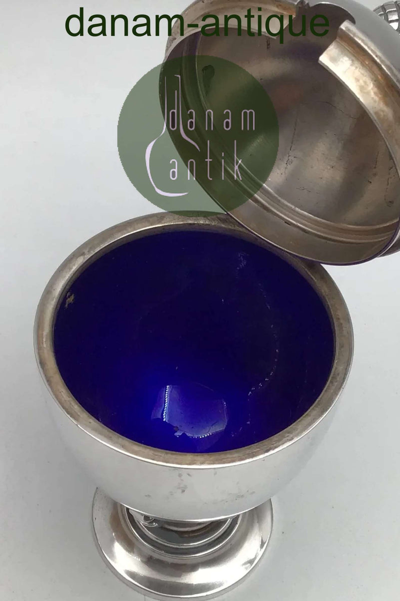 Georg Jensen Sterling Sølv Konge Ægformet Sennepsbæger No 741