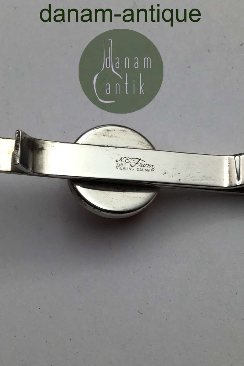 Niels Erik From Sterling Sølv Slipsenål / Pengeclip (Rav)