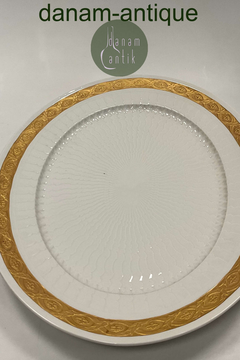Royal Copenhagen Guld Vifte Stort Ovalt Serverings fad No 11510