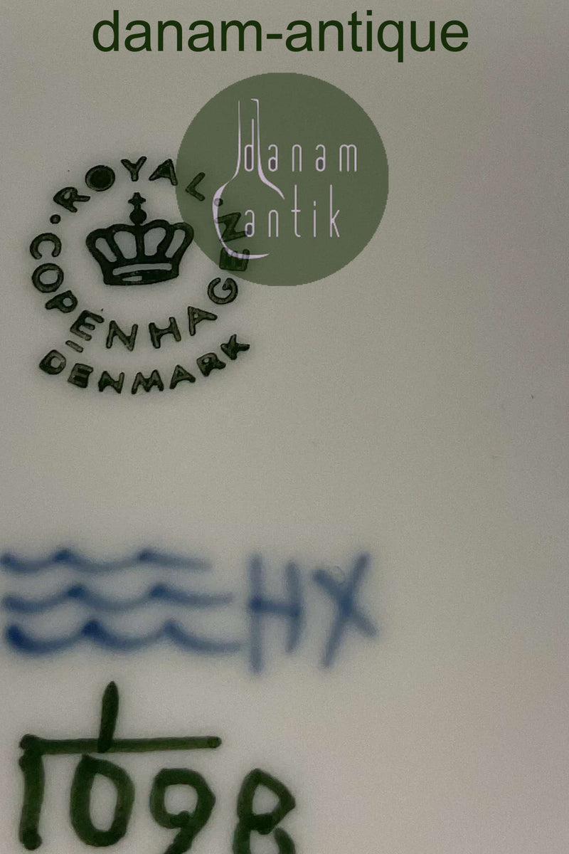 Royal Copenhagen Musselmalet Helblonde med gennembrudt kant Flad Tallerken No 1/1098