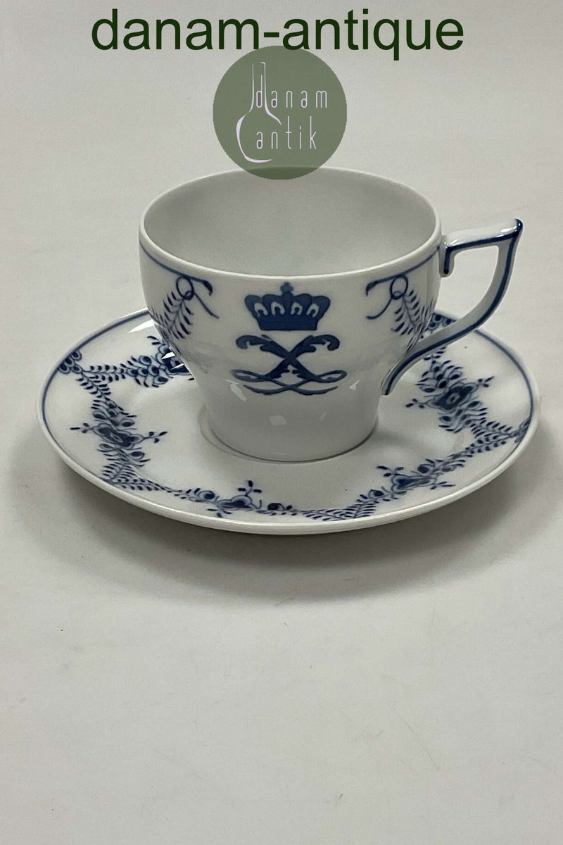 Royal Copenhagen Musselmalet Dronning Louise Kaffekop og underkop