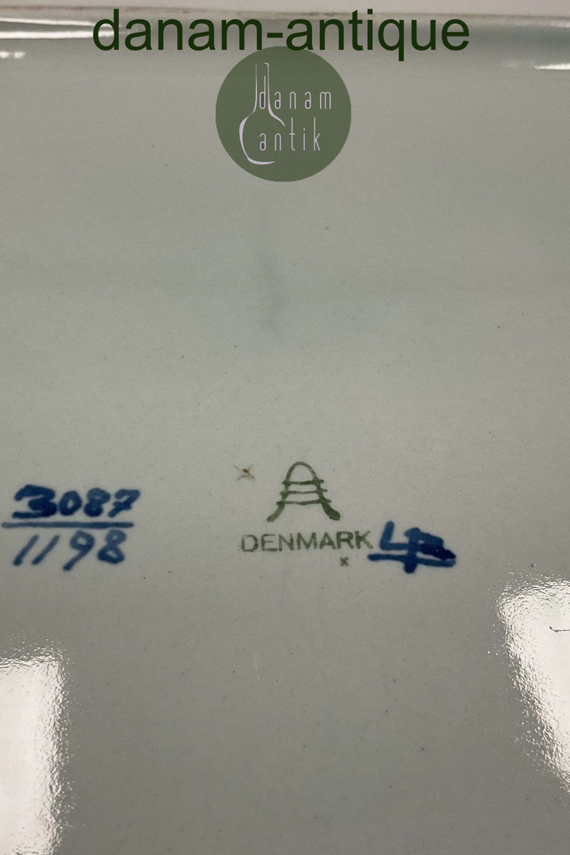 Blå Aluminia Firkantet Frugtskål No. 3087 / 1198