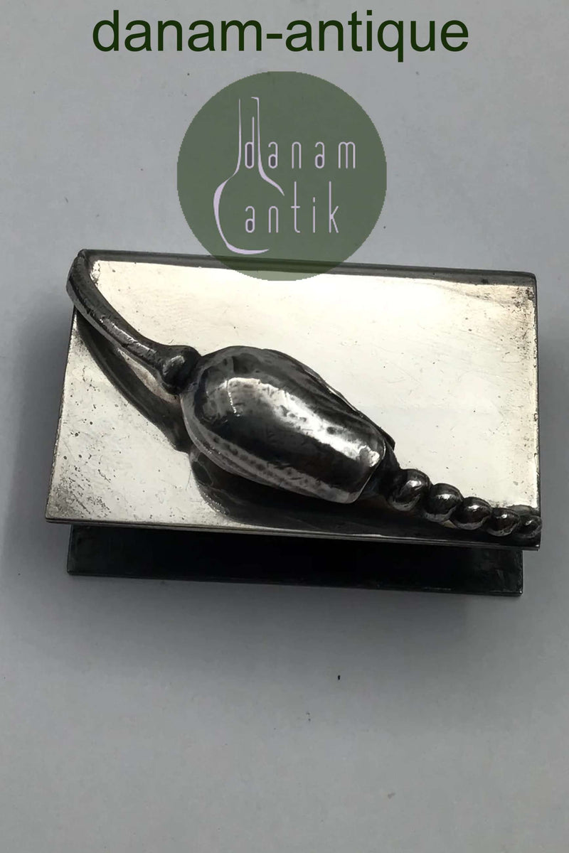 "Georg Jensen Sterling Sølv" Magnolia Tændstikæskeetui