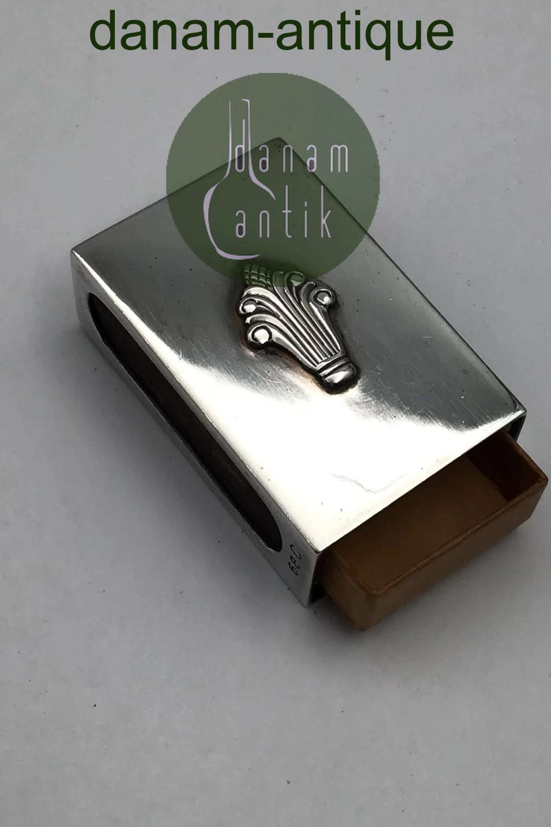 Georg Jensen Sterling Sølv Dronning Tændstikæskeetui No. 68C