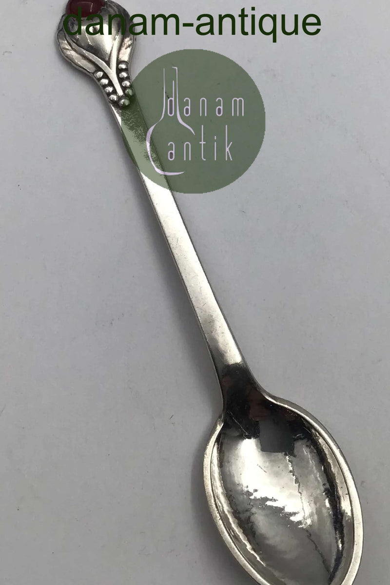 Evald Nielsen Sølv No 3 Kaffeske (Karneol)