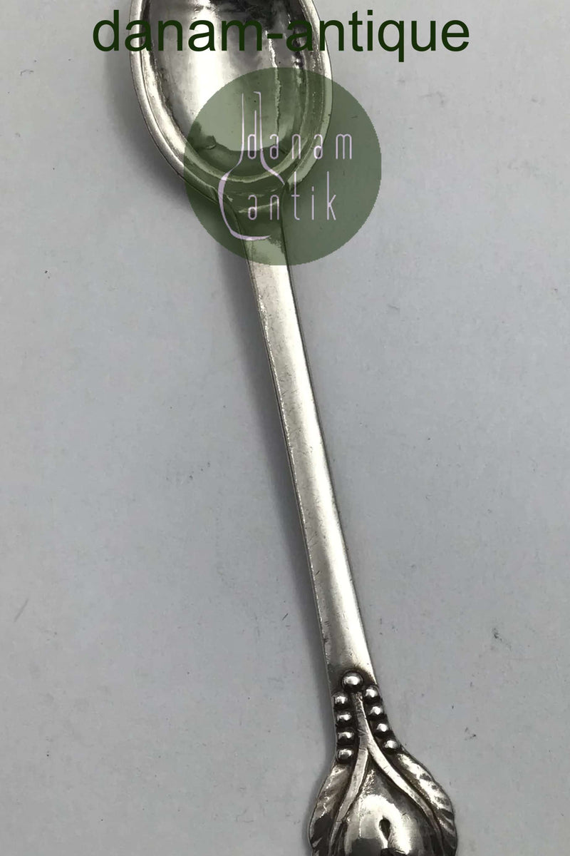 Evald Nielsen Sølv No 3 Kaffeske (Grøn Agat)