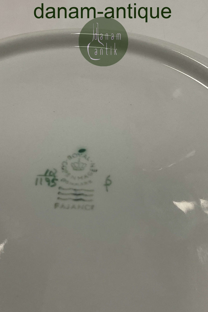 Royal Copenhagen Grøn Tranquebar Rundt Fad No. 1195