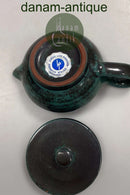 Lille olielampe i grøn/sort keramik