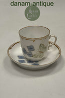 Tidlig Royal Copenhagen Art Nouveau Kop og underkop No 3