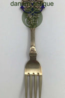 Anton Michelsen Mindegaffel Forgyldt Sterling Sølv 1935