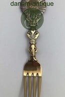 Anton Michelsen Mindegaffel Forgyldt Sterling Sølv 1921