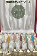 Frigast Sterling Sølv/Emalje Moccaskeer Forgyldt(6)