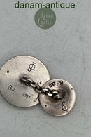 Tidlig Georg Jensen Manchetknap med rød Sten No. 14