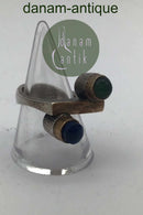 Ole W Jacobsen Sterling Sølv / Guld Ring med ædelsten