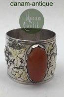 C. V. Hilstrøm Sølv Servietring med Rav