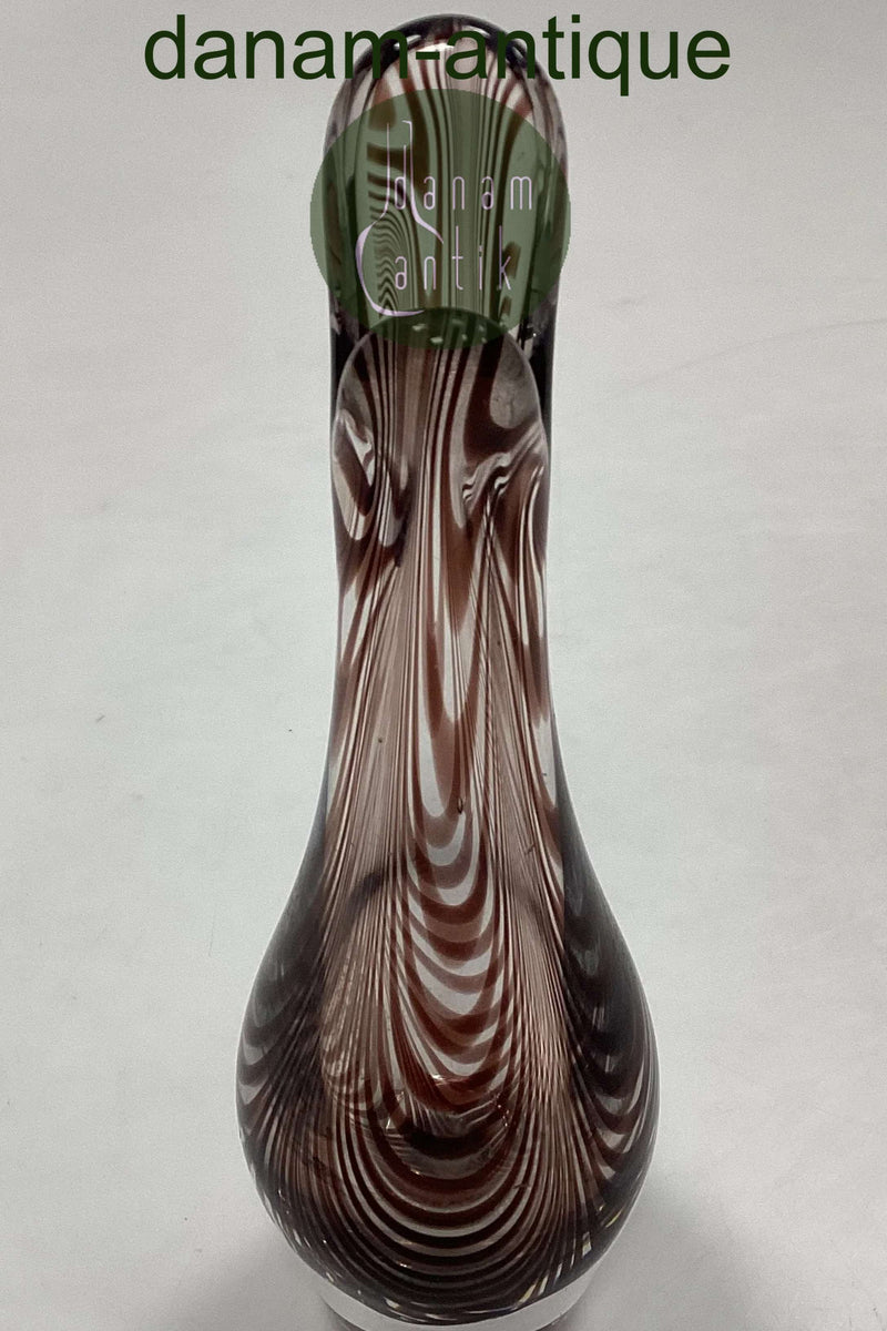 Holmegaard Duckling / Næb-Vase med mørkelilla guirlander