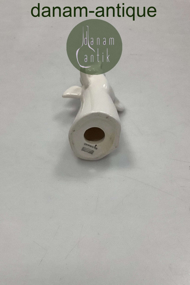 Royal Copenhagen Blanc de Chine figur Engel med bækkener