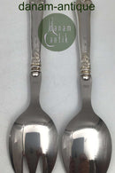 Cohr Sølv / Stål Saksisk Salatsæt