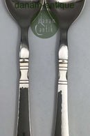 Georg Jensen Sterling Sølv / Stål Antik Salatsæt No. 132