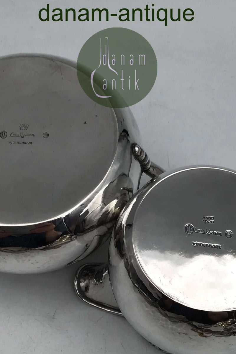 Evald Nielsen Sølv Fløde Sukker Sæt (1927+1928)