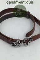 Georg Jensen Sterling Sølv og Læder Choker Halsbånd No 428B Henning Koppel