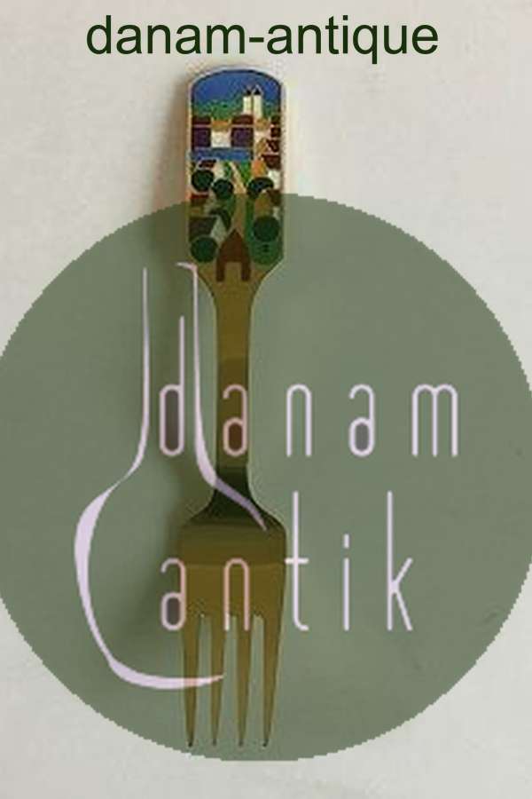 A. Michelsen 1988 Julegaffel Forgyldt Sterling Sølv med emalje