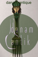 A. Michelsen 1982 Julegaffel Forgyldt Sterling Sølv med emalje