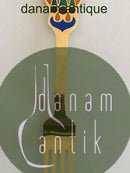 A. Michelsen 1979 Julegaffel Forgyldt Sterling Sølv med Emalje