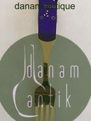 A. Michelsen 1964 Julegaffel Forgyldt Sterling Sølv med Emalje