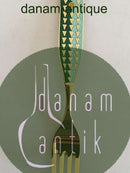 A. Michelsen 1960 Julegaffel  Forgyldt Sterling Sølv med Emalje