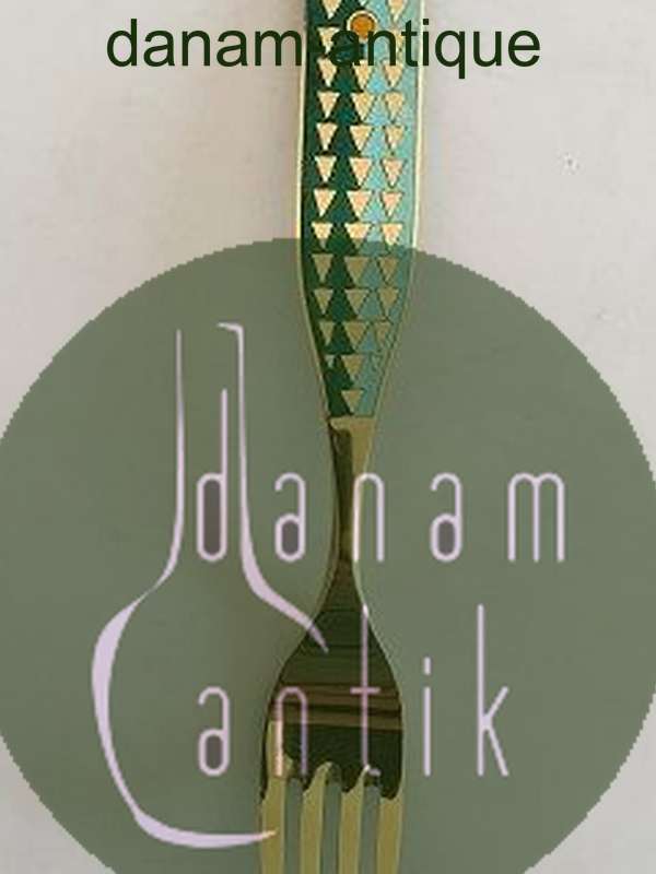 A. Michelsen 1960 Julegaffel  Forgyldt Sterling Sølv med Emalje