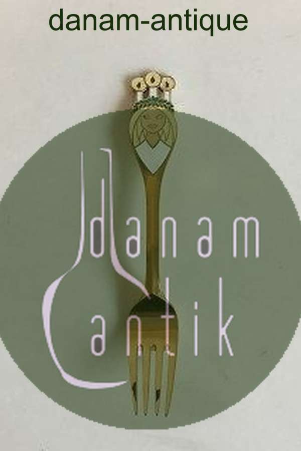 A. Michelsen 1959 Julegaffel Forgyldt Sterling Sølv med Emalje