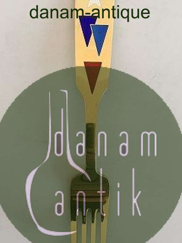 A. Michelsen 1954 Julegaffel Forgyldt Sterling Sølv med Emalje