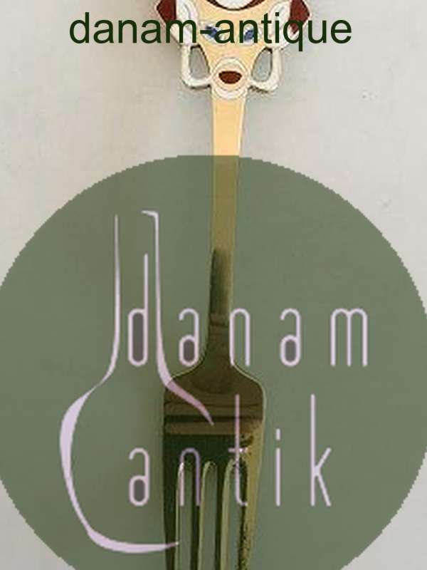 A. Michelsen 1952 Julegaffel Forgyldt Sterling Sølv med Emalje