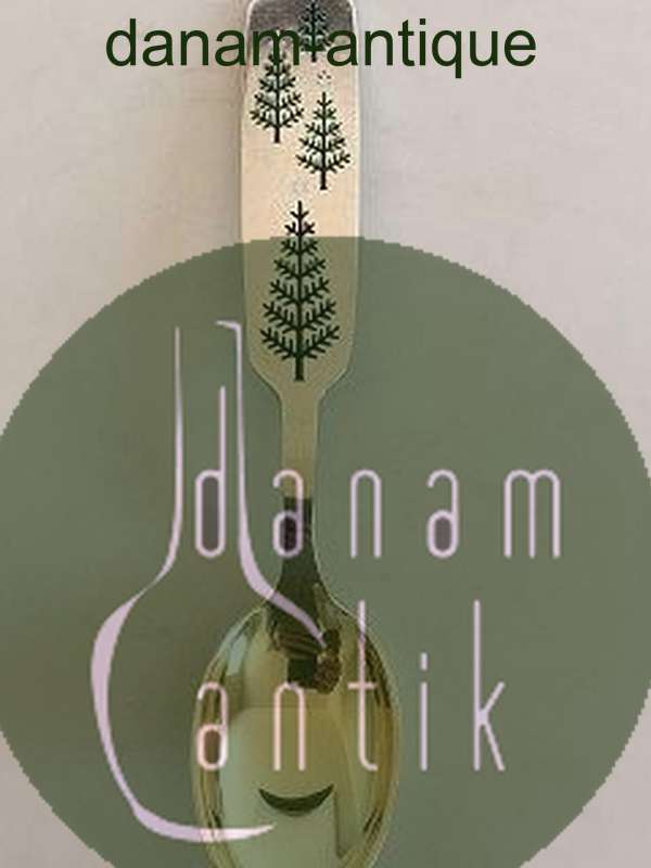 A. Michelsen 1950 Juleske Forgyldt Sterling Sølv med Emalje