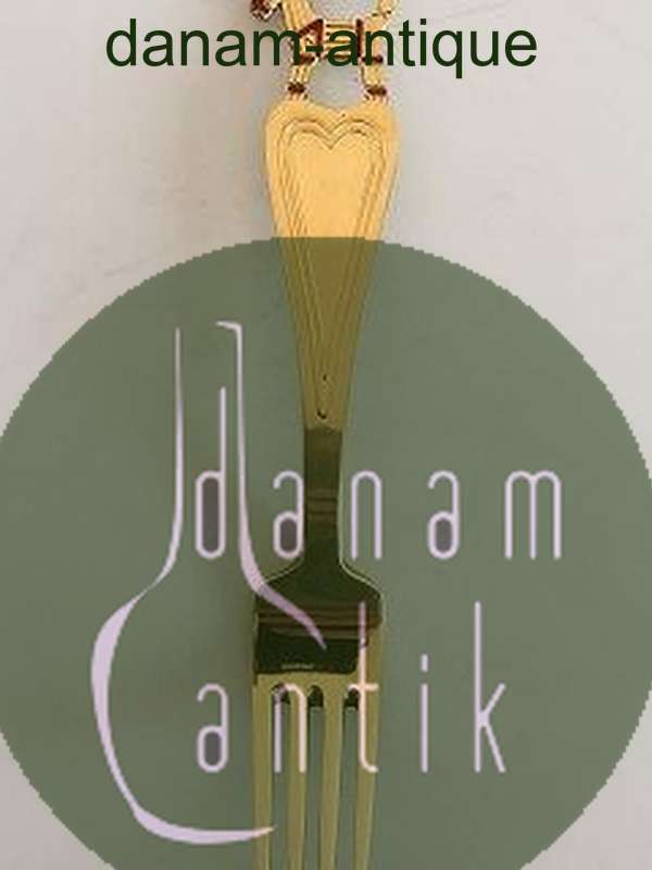 A. Michelsen 1948 Julegaffel Forgyldt Sterling Sølv med Emalje